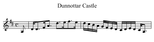 Dunnottar Castle - staff notation