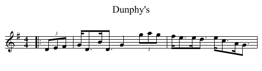 Dunphy's - staff notation