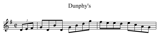 Dunphy's - staff notation
