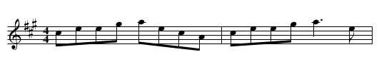 Dunse Dings A' - staff notation