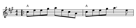 Dunse Dings A' - staff notation