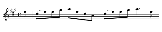 Dunse Dings A' - staff notation