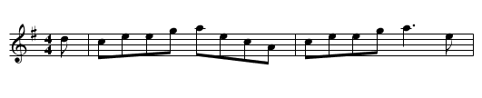 Dunse Dings A' - staff notation
