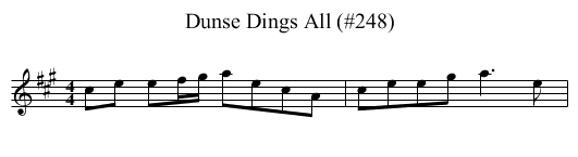 Dunse Dings All (#248) - staff notation