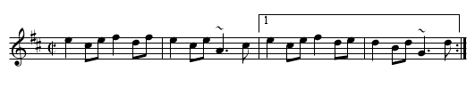 Duntroon Castle - staff notation