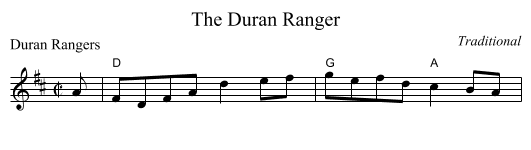 Duran Ranger, The  - staff notation
