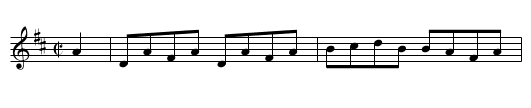 Durang's Hornpipe                  1772 - staff notation