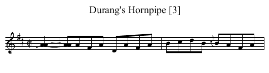 Durang's Hornpipe [3] - staff notation