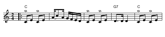 Durang's Hornpipe - staff notation