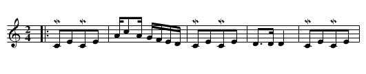 Durang's Hornpipe - staff notation