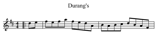 Durang's - staff notation