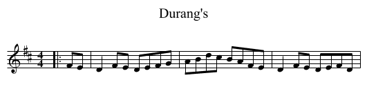 Durang's - staff notation
