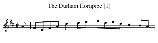 Durham Hornpipe [1], The - staff notation