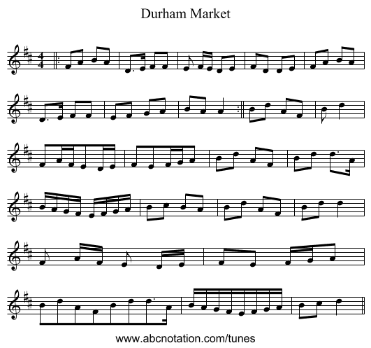 Durham Market - staff notation