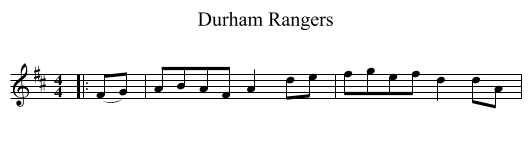 Durham Rangers - staff notation
