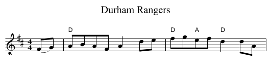 Durham Rangers - staff notation