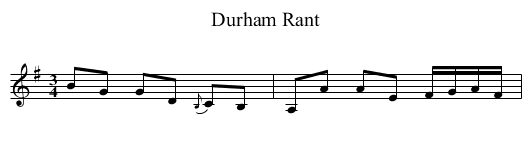 Durham Rant - staff notation