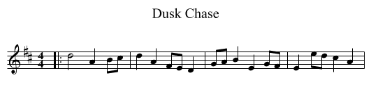 Dusk Chase - staff notation