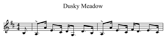 Dusky Meadow - staff notation