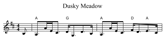 Dusky Meadow - staff notation