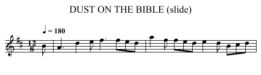 DUST ON THE BIBLE (slide) - staff notation