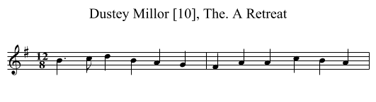 Dustey Millor [10], The. A Retreat - staff notation