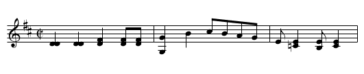 Dusty Miller [1] - staff notation
