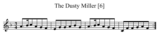 Dusty Miller [6], The - staff notation