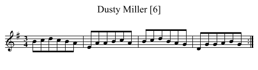 Dusty Miller [6] - staff notation