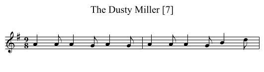 Dusty Miller [7], The - staff notation