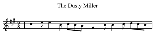 Dusty Miller, The  - staff notation