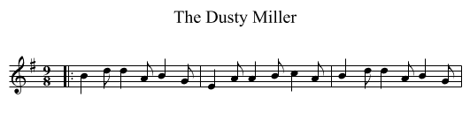 Dusty Miller, The  - staff notation