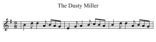 Dusty Miller, The  - staff notation