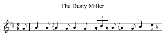 Dusty Miller, The  - staff notation
