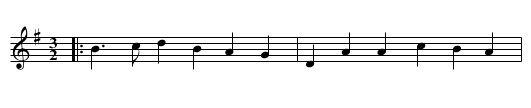Dusty Miller - staff notation