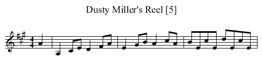 Dusty Miller's Reel [5] - staff notation