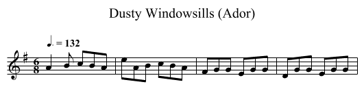 Dusty Windowsills (Ador) - staff notation