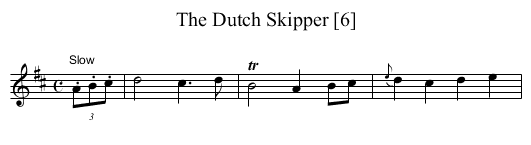 Dutch Skipper [6], The - staff notation