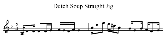 Dutch Soup Straight Jig - staff notation