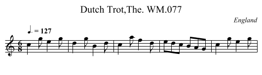 Dutch Trot,The. WM.077 - staff notation