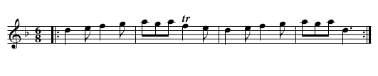 Dutches of Bedford's Delight - staff notation