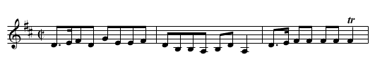 Dutchess of Buccleugh's Reel [1] - staff notation