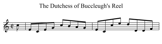 Dutchess of Buccleugh's Reel, The - staff notation