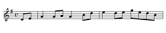 Dwyer's Hornpipe [1] - staff notation