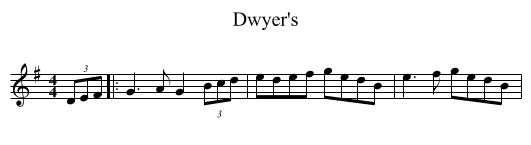 Dwyer's - staff notation