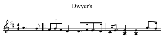 Dwyer's - staff notation