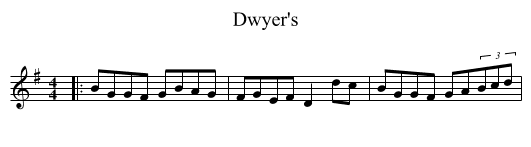 Dwyer's - staff notation