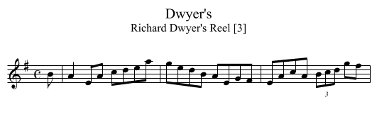 Dwyer's - staff notation