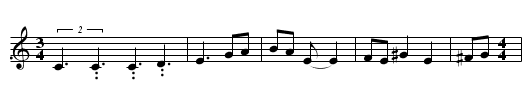 Dying Nun, The  - staff notation