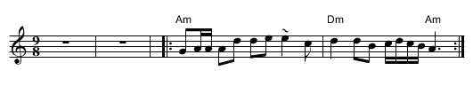 Dzangurica - staff notation